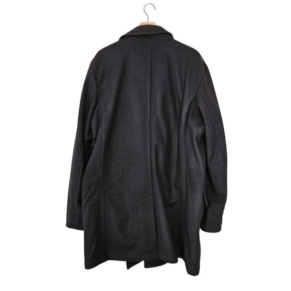 GAP men's black wool blend peacoat size XL - Picture 3 of 13